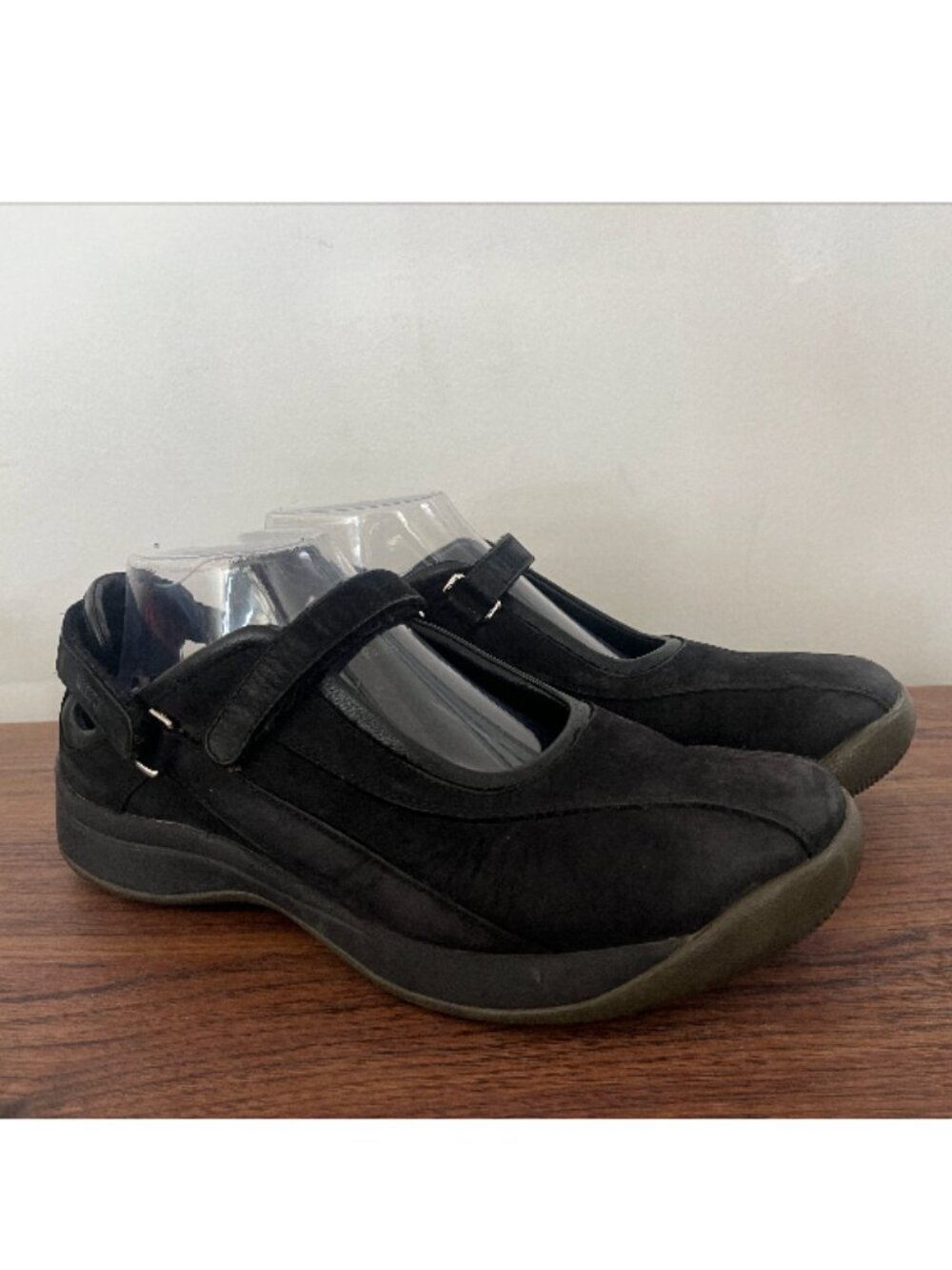 Mephisto Runoff Black Nubuck Leather Mary Jane Sneakerina Flat Boho Earthy 90s